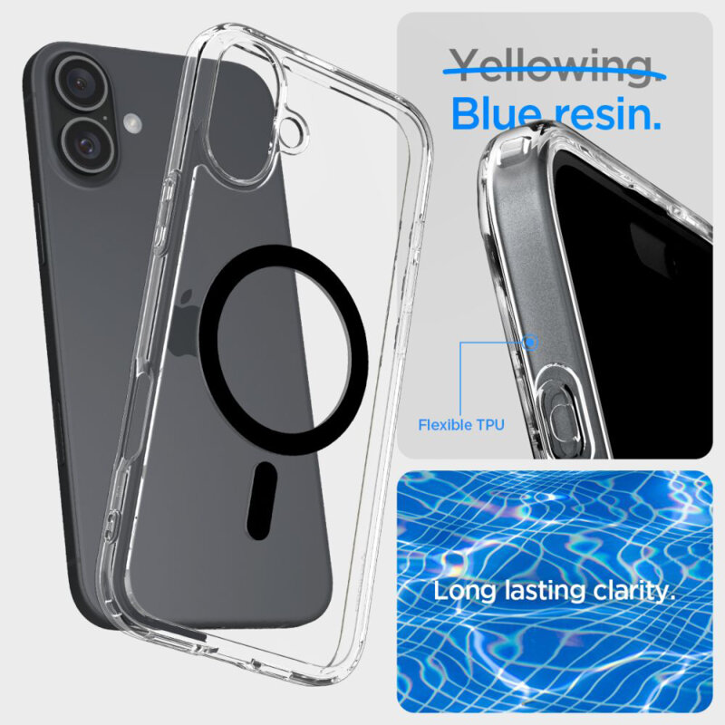 Husa iPhone 16 Plus Spigen Ultra Hybrid MagSafe, negru