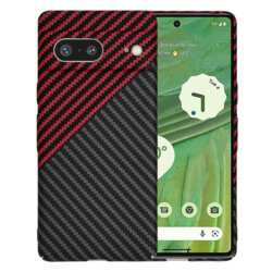 Husa Google Pixel 7 Techsuit Carbonite FiberShell, rosu inchis