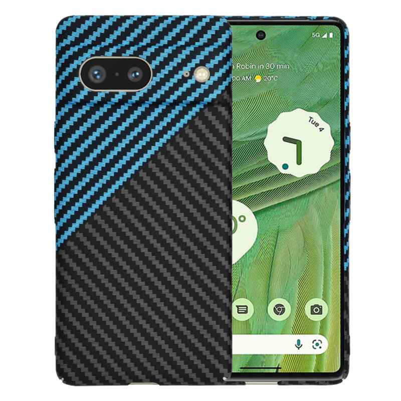 Husa Google Pixel 7 Techsuit Carbonite FiberShell, bleu