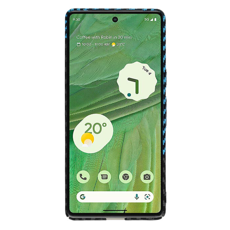 Husa Google Pixel 7 Techsuit Carbonite FiberShell, bleu