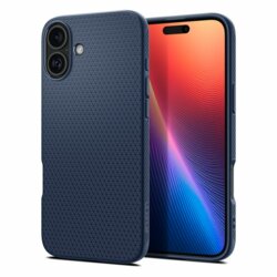 Husa iPhone 16 Spigen Liquid Air, bleumarin
