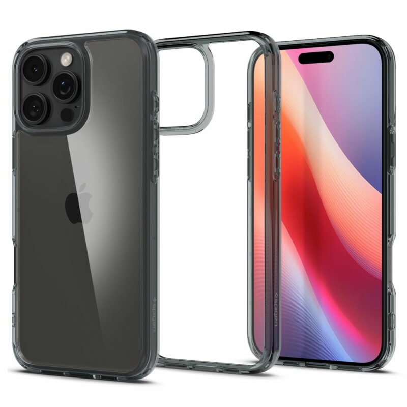 Husa iPhone 16 Pro Spigen Ultra Hybrid, gri