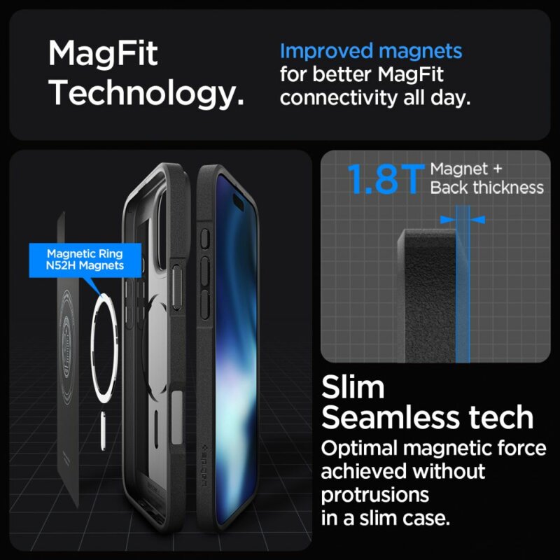 Husa iPhone 16 Pro Max Spigen Core Armor MagSafe, negru