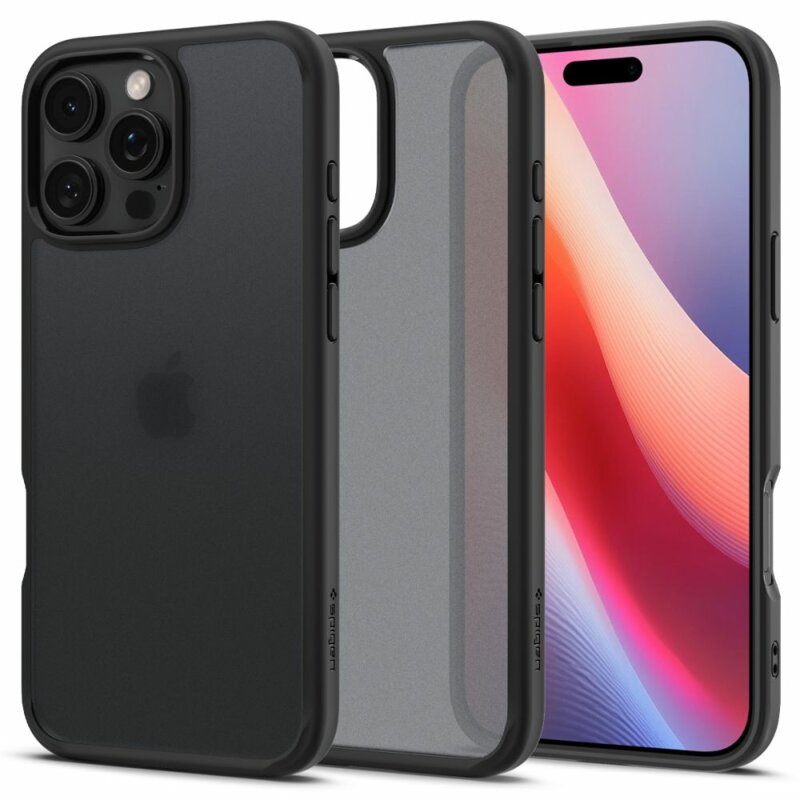 Husa iPhone 16 Pro Spigen Ultra Hybrid, negru frost