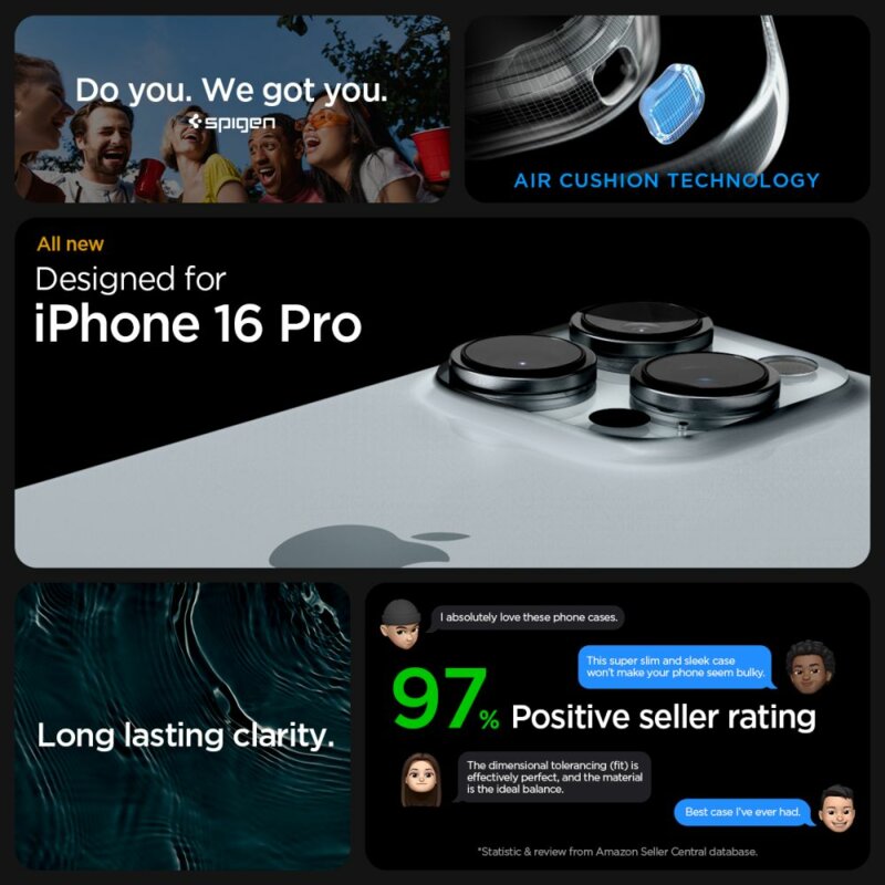 Husa iPhone 16 Pro Spigen Ultra Hybrid, negru frost