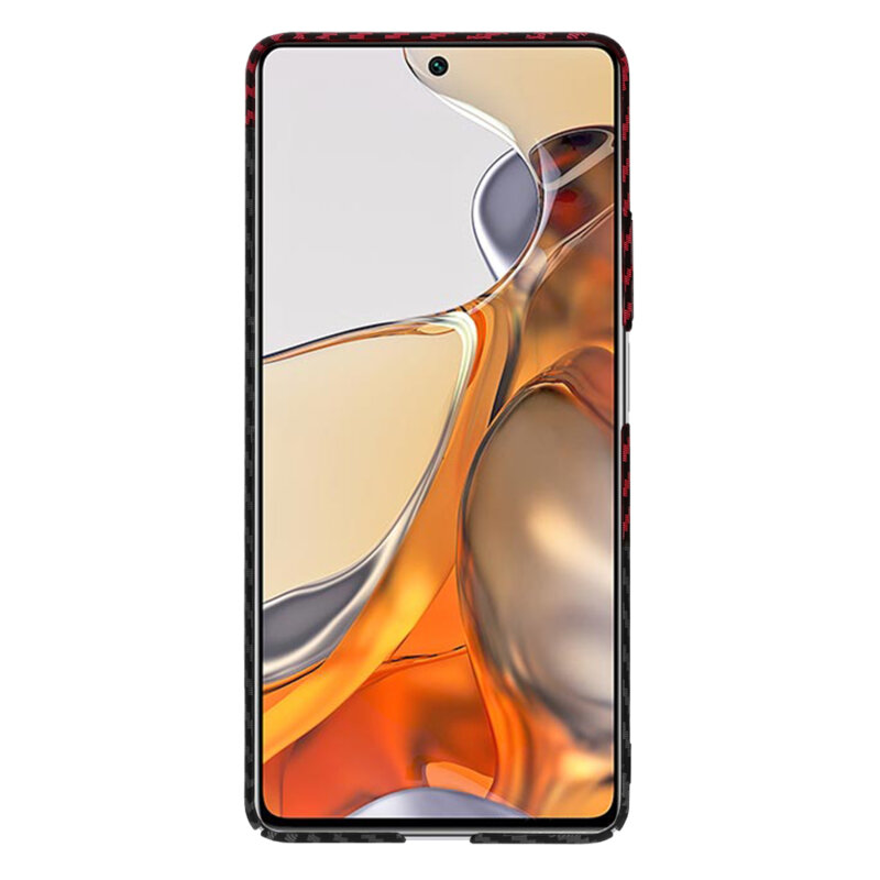 Husa Xiaomi 11T Pro Techsuit Carbonite FiberShell, rosu inchis