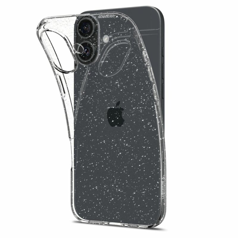 Husa iPhone 16 Spigen Liquid Crystal Glitter, Crystal Quartz