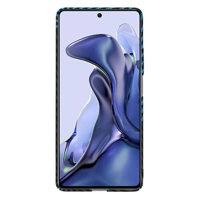 Husa Xiaomi 11T Techsuit Carbonite FiberShell, bleu