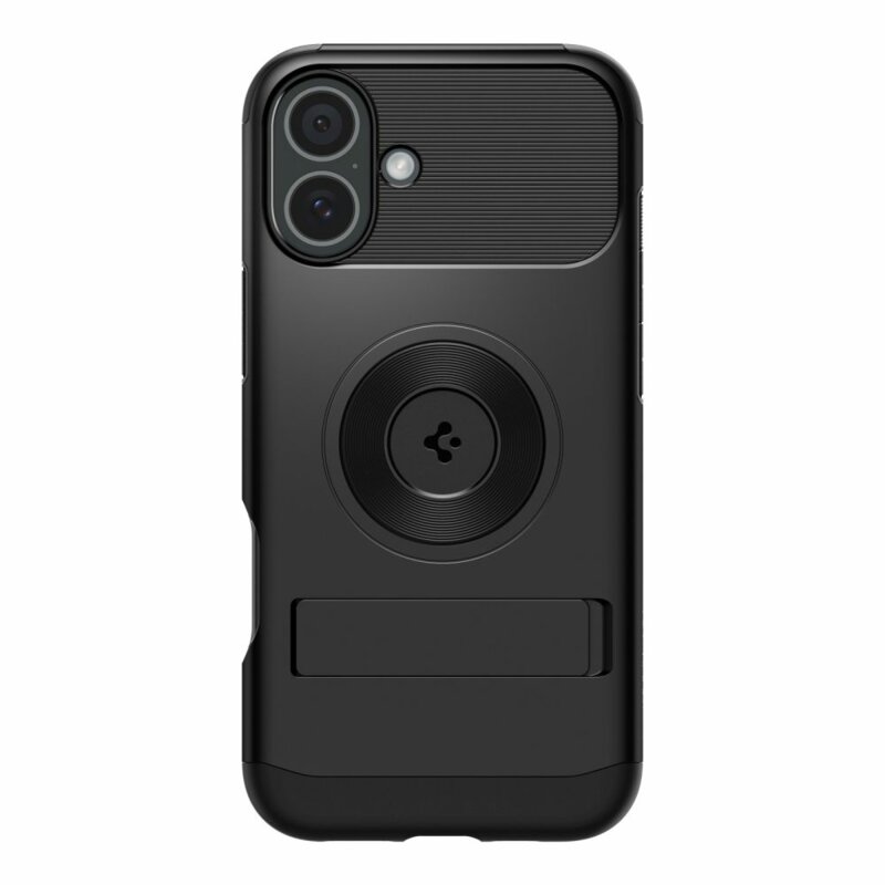 Husa iPhone 16 Spigen Slim Armor MagSafe, negru