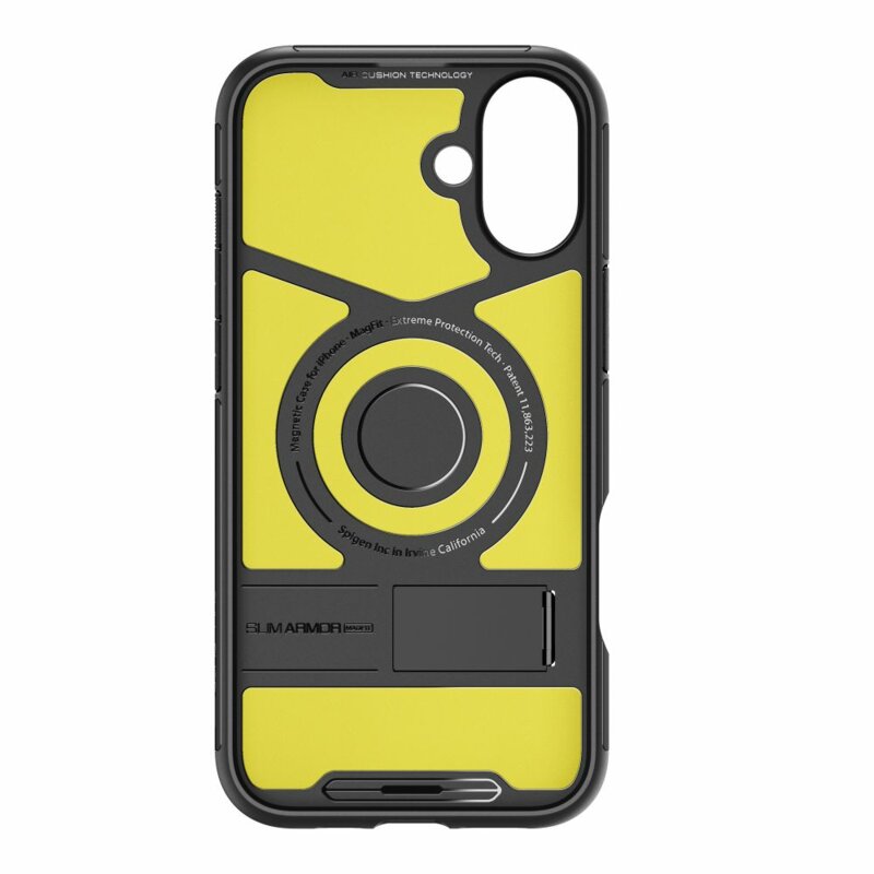 Husa iPhone 16 Spigen Slim Armor MagSafe, negru