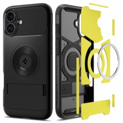 Husa iPhone 16 Spigen Slim Armor MagSafe, negru
