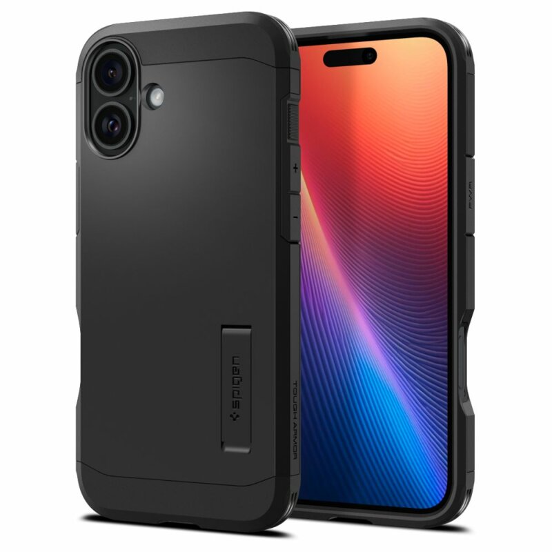 Husa iPhone 16 Spigen Tough Armor MagSafe, negru