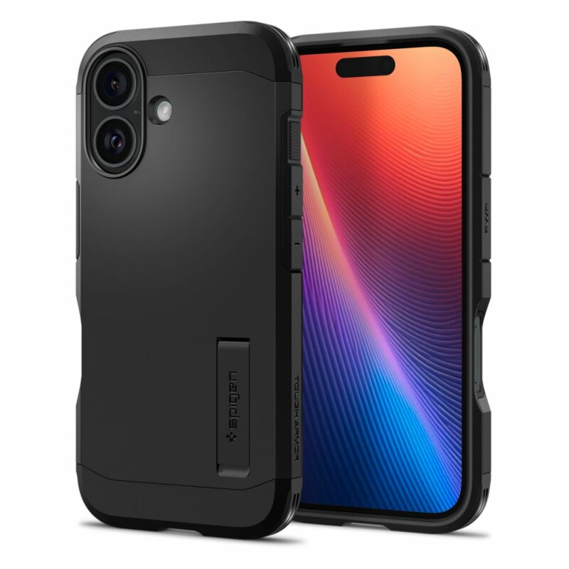 Husa iPhone 16 Plus Spigen Tough Armor MagSafe, negru