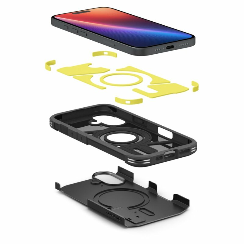Husa iPhone 16 Plus Spigen Tough Armor MagSafe, negru