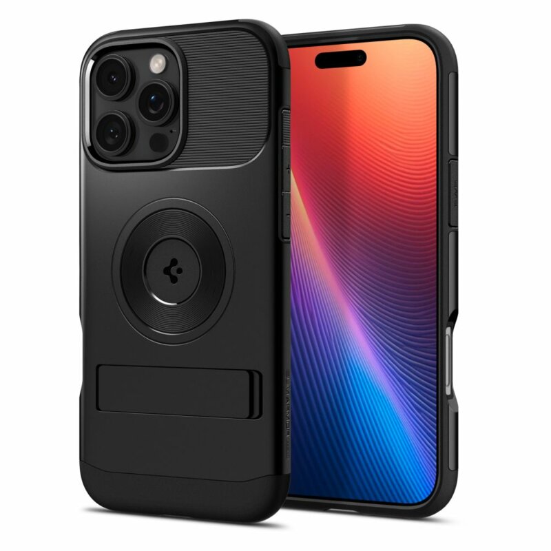 Husa iPhone 16 Pro Max Spigen Slim Armor MagSafe, negru