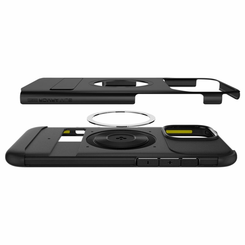 Husa iPhone 16 Pro Max Spigen Slim Armor MagSafe, negru