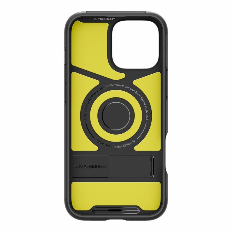 Husa iPhone 16 Pro Spigen Slim Armor MagSafe, negru