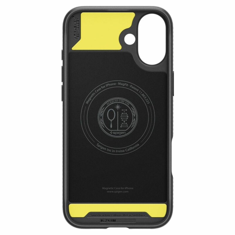 Husa iPhone 16 Plus Spigen Rugged Armor MagSafe, negru mat
