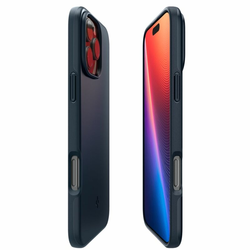 Husa iPhone 16 Pro Max Spigen Thin Fit MagSafe, albastru inchis