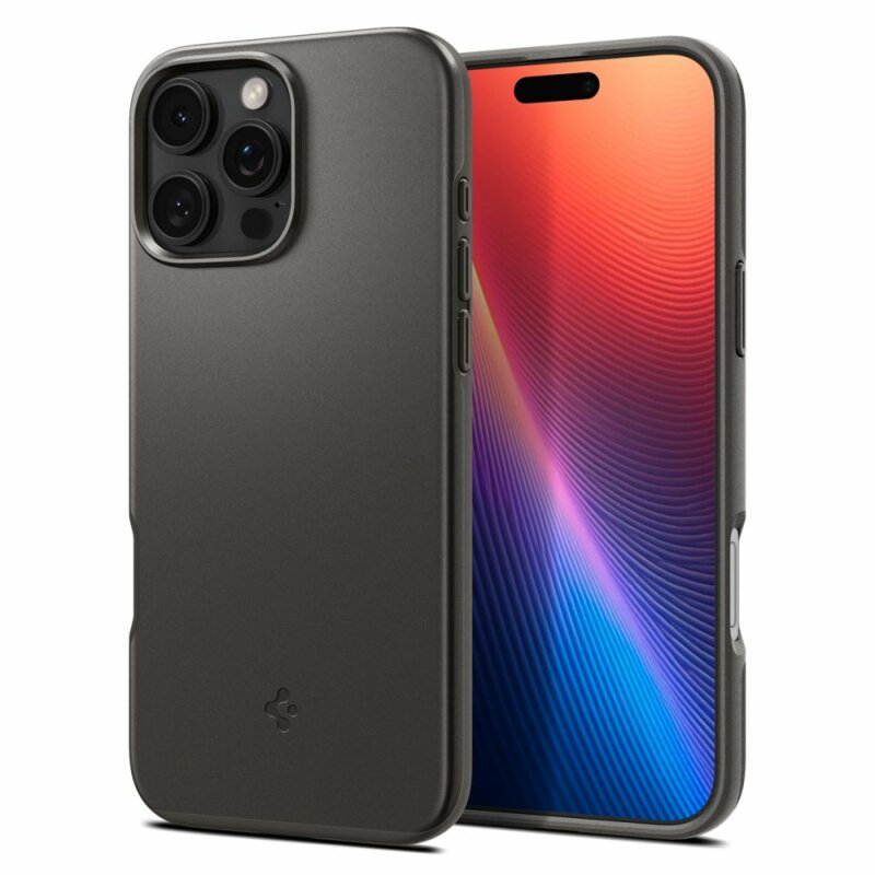 Husa iPhone 16 Pro Max Spigen Thin Fit MagSafe, cenusiu