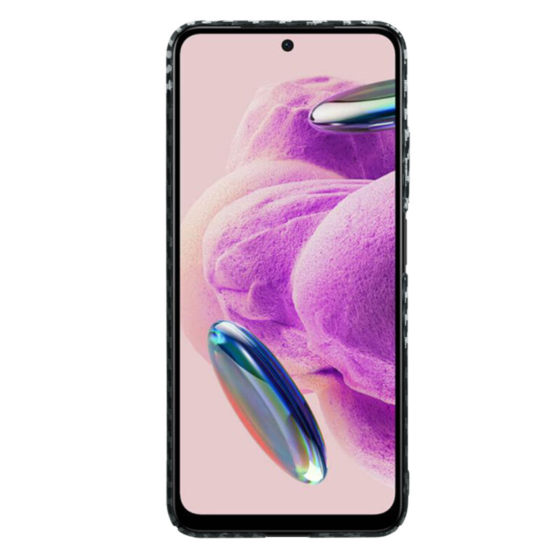 Husa Xiaomi Redmi Note 12S Techsuit Carbonite FiberShell, gri