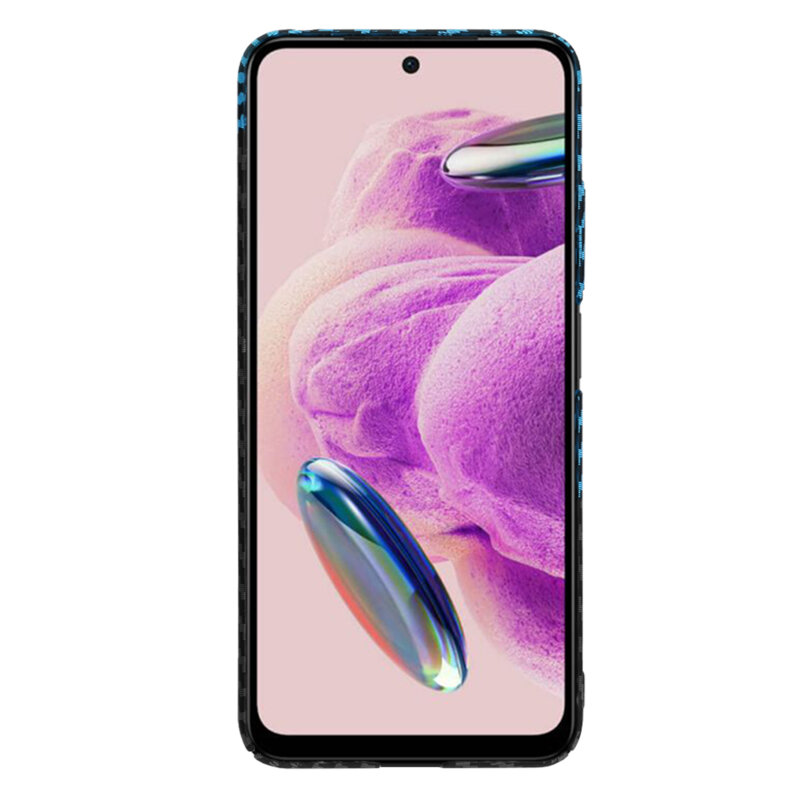 Husa Xiaomi Redmi Note 12S Techsuit Carbonite FiberShell, bleu