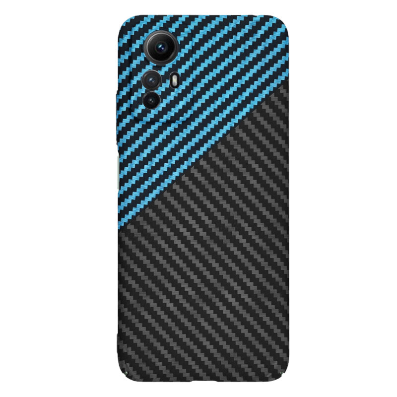 Husa Xiaomi Redmi Note 12S Techsuit Carbonite FiberShell, bleu
