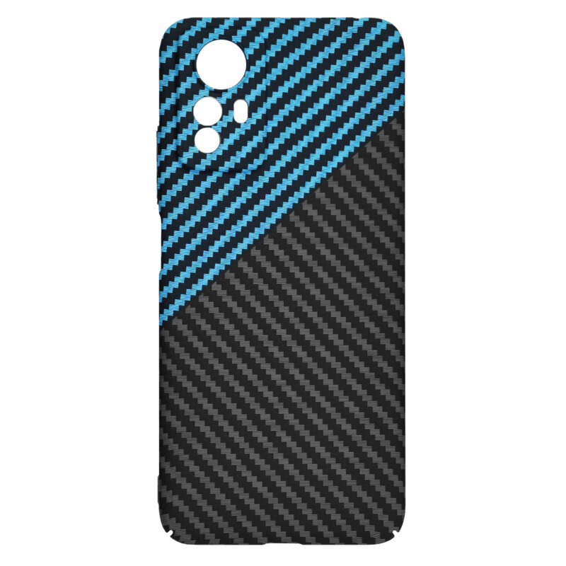 Husa Xiaomi Redmi Note 12S Techsuit Carbonite FiberShell, bleu