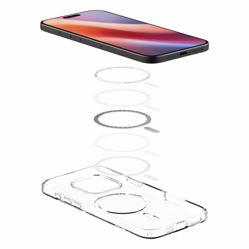 Husa iPhone 16 Pro Spigen Liquid Crystal MagSafe, transparenta