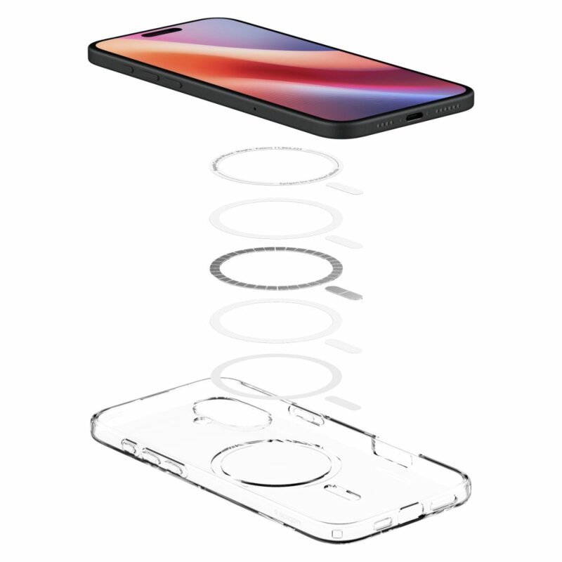 Husa iPhone 16 Plus Spigen Liquid Crystal MagSafe, transparenta