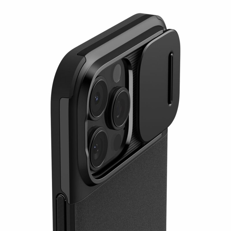 Husa iPhone 16 Pro Max Spigen Optik Armor MagSafe, negru