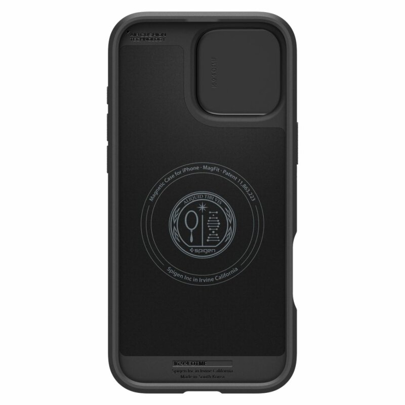 Husa iPhone 16 Pro Max Spigen Optik Armor MagSafe, negru