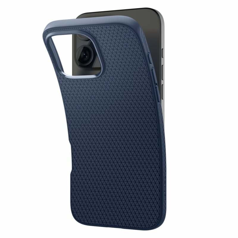 Husa iPhone 16 Pro Max Spigen Liquid Air, bleumarin