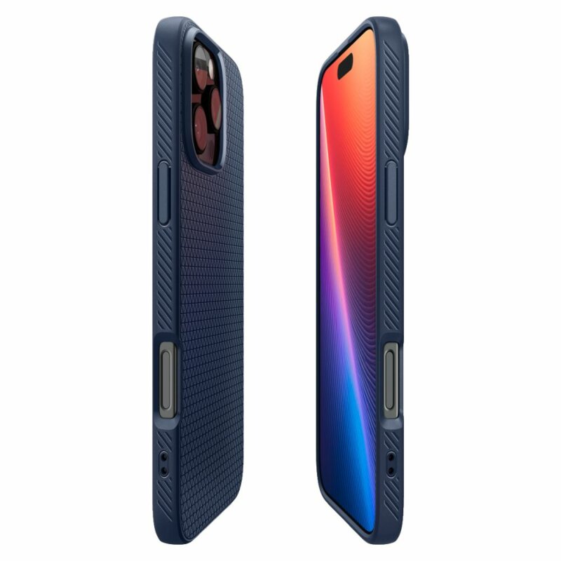 Husa iPhone 16 Pro Max Spigen Liquid Air, bleumarin