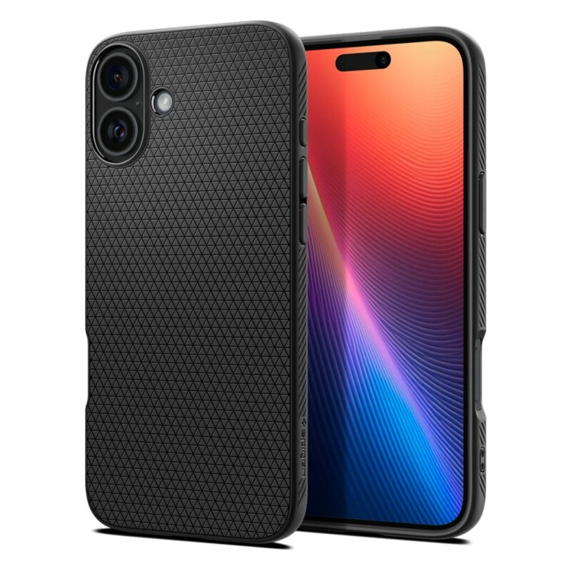 Husa iPhone 16 Plus Spigen Liquid Air, negru