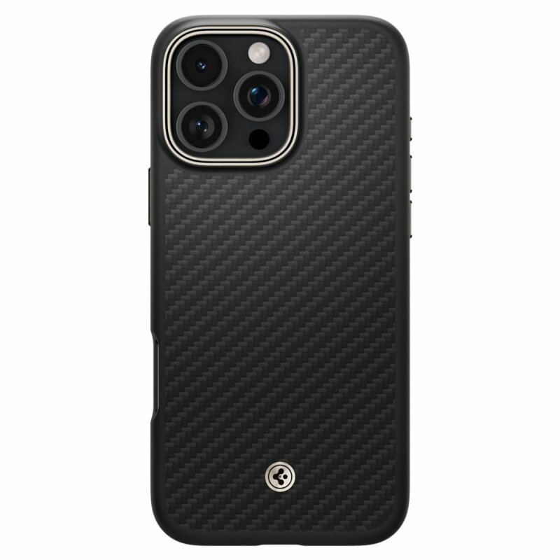 Husa iPhone 16 Pro Max Spigen Enzo Aramid MagSafe, desert titanium