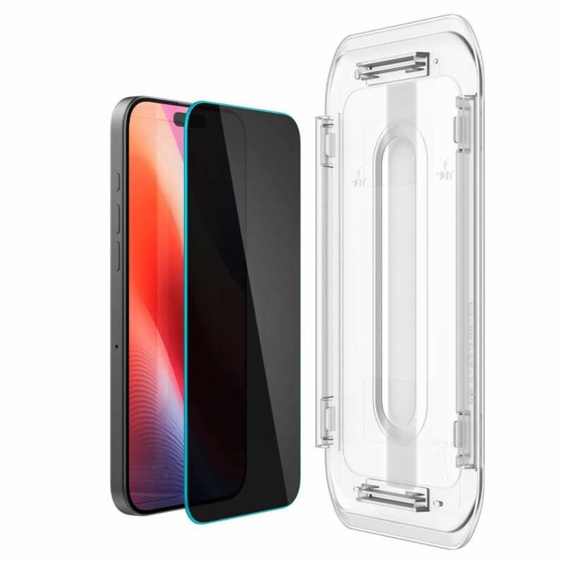 [Pachet 2x] Folie iPhone 16 Pro Max Spigen Glas.tR EZ Fit, privacy