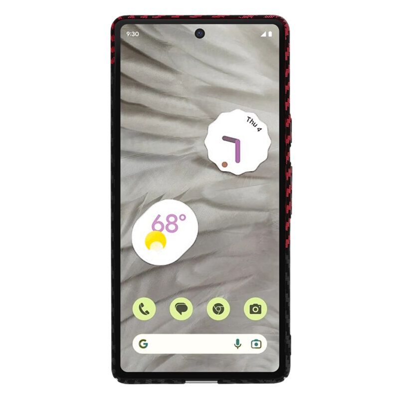 Husa Google Pixel 7a Techsuit Carbonite FiberShell, rosu inchis