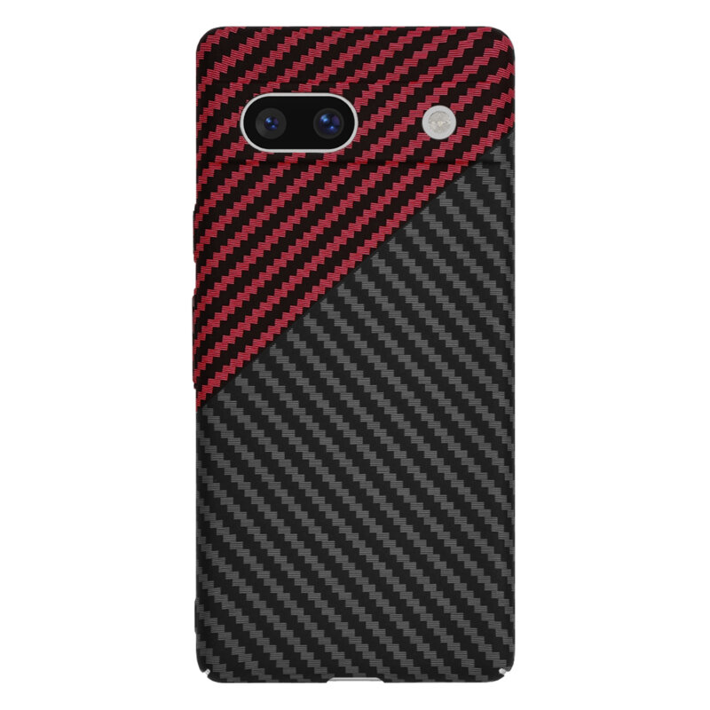 Husa Google Pixel 7a Techsuit Carbonite FiberShell, rosu inchis
