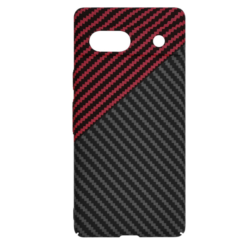 Husa Google Pixel 7a Techsuit Carbonite FiberShell, rosu inchis