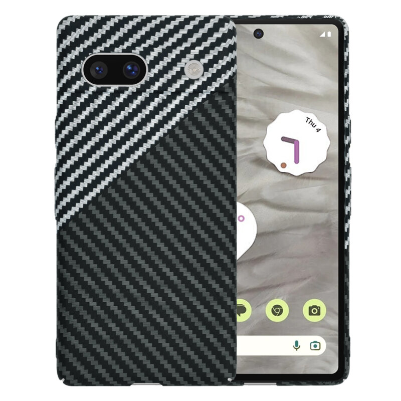Husa Google Pixel 7a Techsuit Carbonite FiberShell, gri