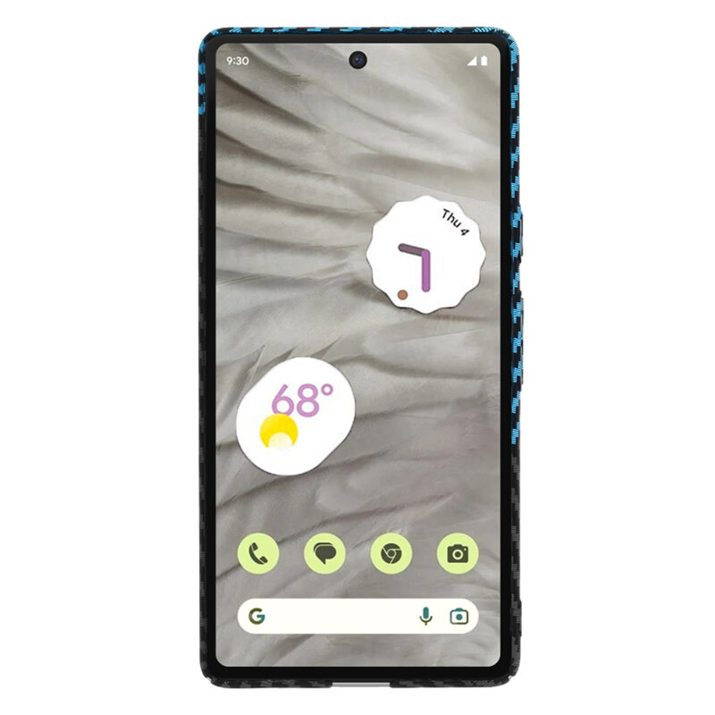 Husa Google Pixel 7a Techsuit Carbonite FiberShell, bleu