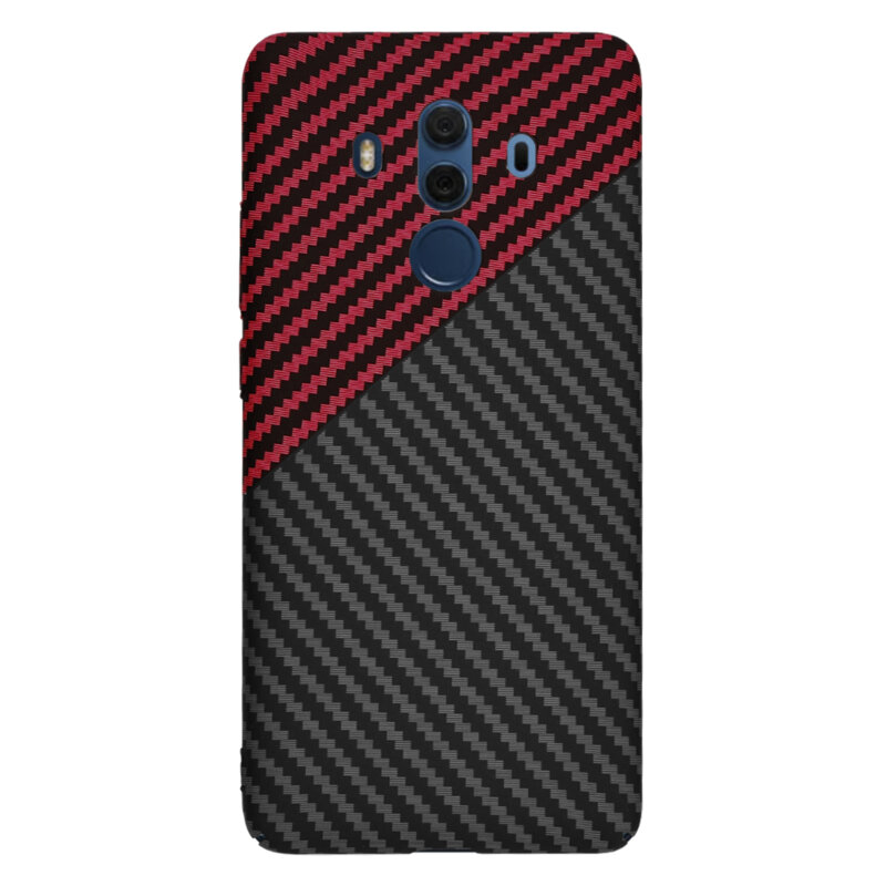 Husa Huawei Mate 10 Pro Techsuit Carbonite FiberShell, rosu inchis