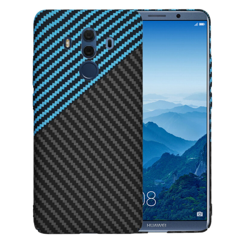 Husa Huawei Mate 10 Pro Techsuit Carbonite FiberShell, bleu