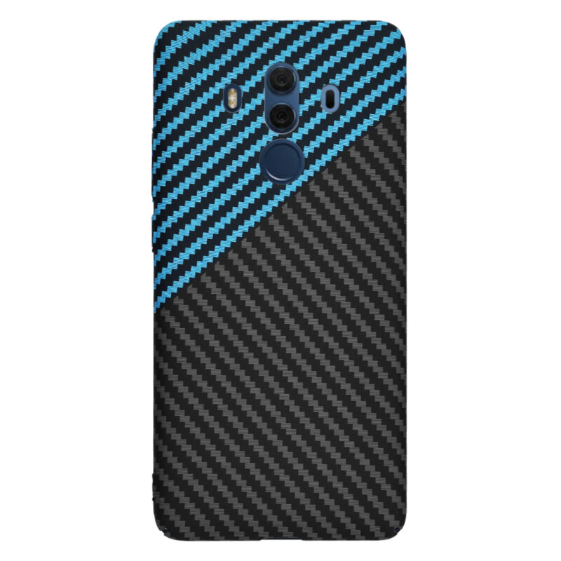 Husa Huawei Mate 10 Pro Techsuit Carbonite FiberShell, bleu