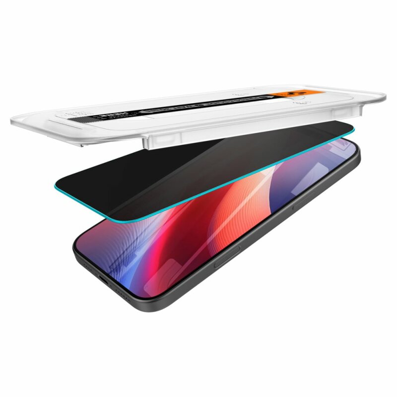[Pachet 2x] Folie iPhone 16 Pro Spigen Glas.tR EZ Fit, privacy