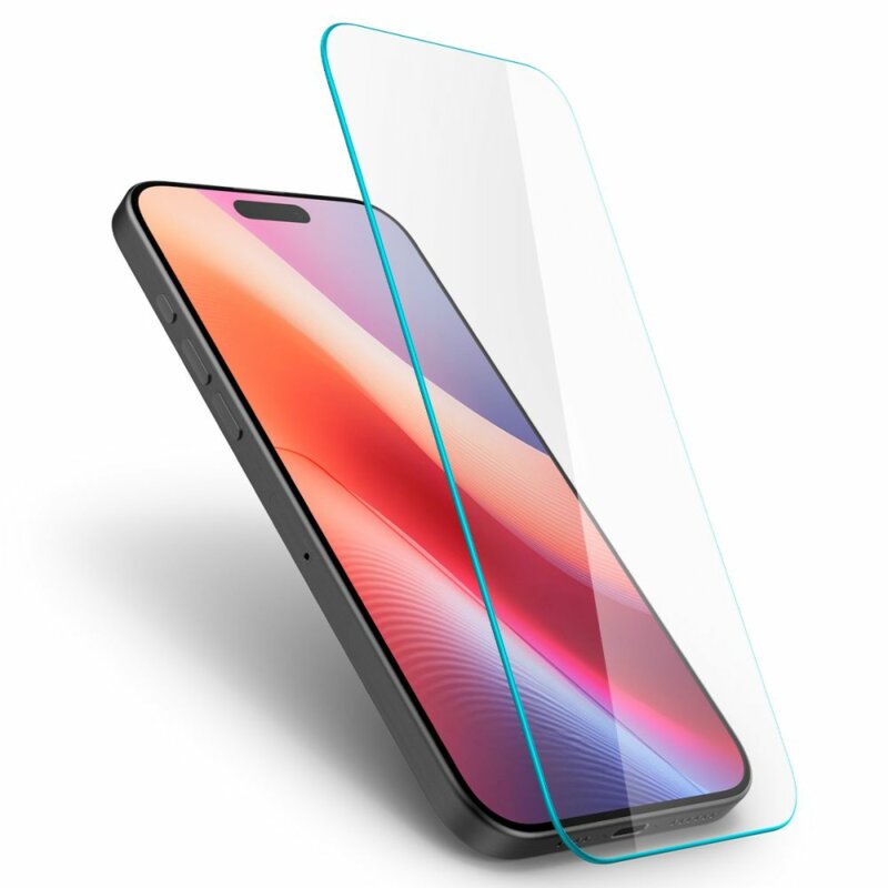 Folie iPhone 15 Spigen Glas.tR Slim, transparenta