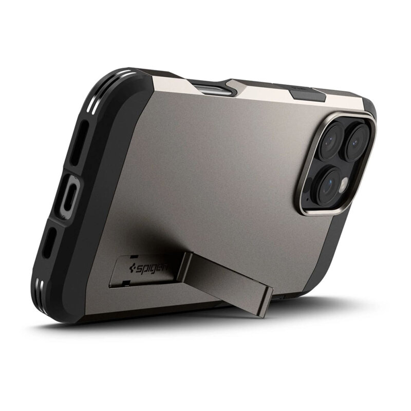 Husa iPhone 16 Pro Max Spigen Tough Armor MagSafe, cenusiu