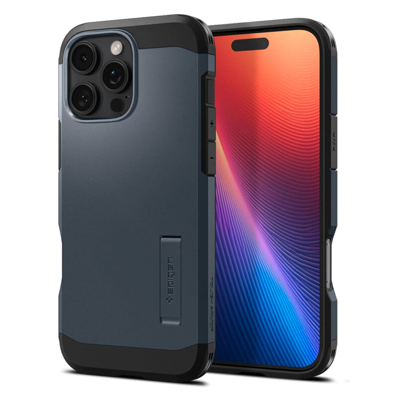 Husa iPhone 16 Pro Spigen Tough Armor MagSafe, albastru