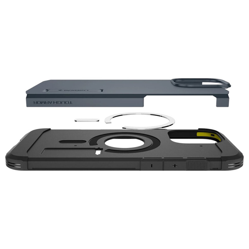 Husa iPhone 16 Pro Max Spigen Tough Armor MagSafe, albastru